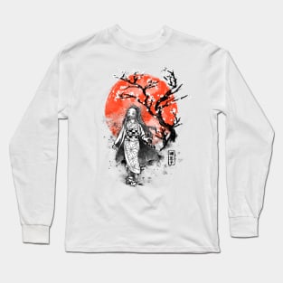 Sister at sakura tree Long Sleeve T-Shirt